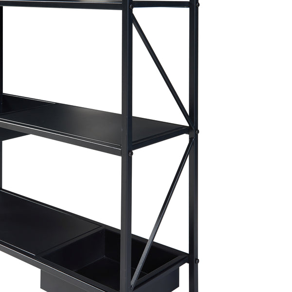 Étagère à fleurs Berkelland métal 66 x 60 x 20 cm noir [en.casa]