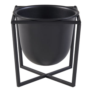 [en.casa] Plantenstandaard Nordmaling set van 2 zwart