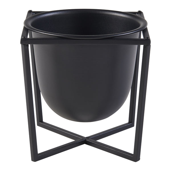 [en.casa] Plantenstandaard Nordmaling set van 2 zwart