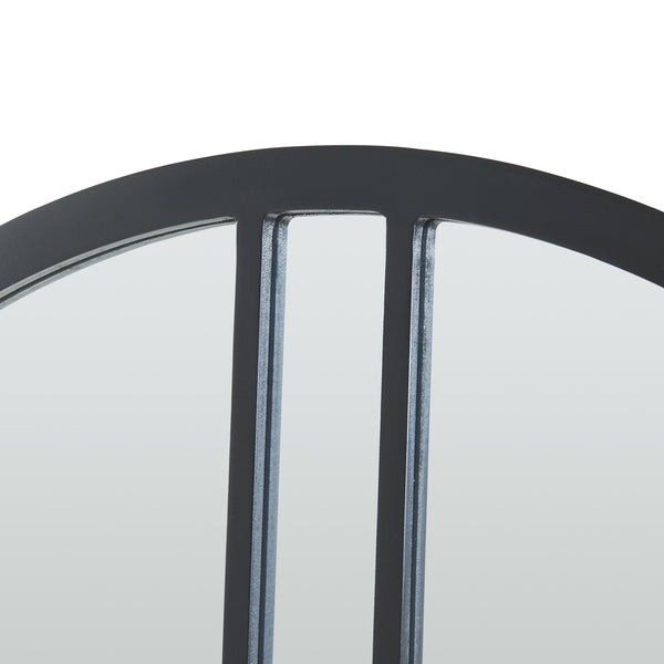 Miroir mural Suomussalmi MDF diamètre 60 cm noir [en.casa]