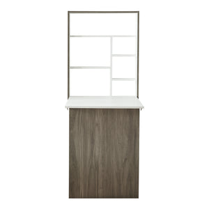 Bureau mural pliant Greve 72 x 77 x 59 cm blanc effet bois [en.casa]