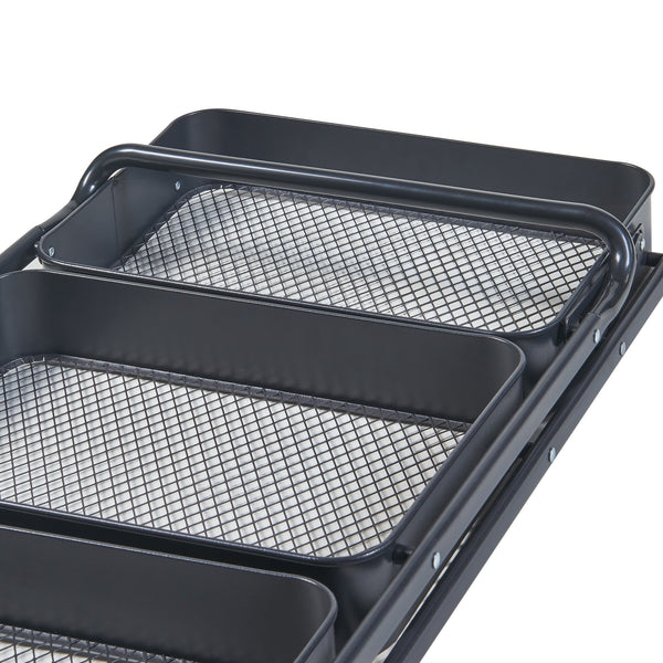 [en.casa] Keukentrolley Vörå 88x45x30 cm zwart