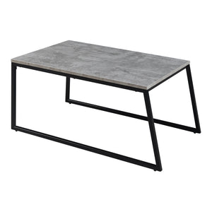 Lot de 2 tables basses gigognes Hyllestad noir effet béton [en.casa]