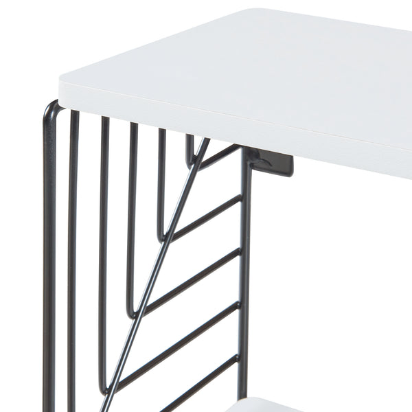 Étagère murale Moss 39 x 18 x 23 cm noir blanc [en.casa]