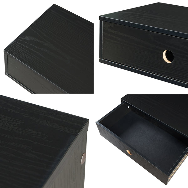 Étagère murale Stor 65 x 30 x 15 cm noir [en.casa]