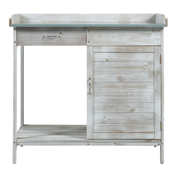 Table de rempotage Aliano 98 x 48 x 94 cm sapin gris casa.pro