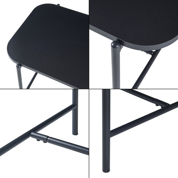 Table basse de salon Samnanger 110 x 50 x 45 cm noir [en.casa]