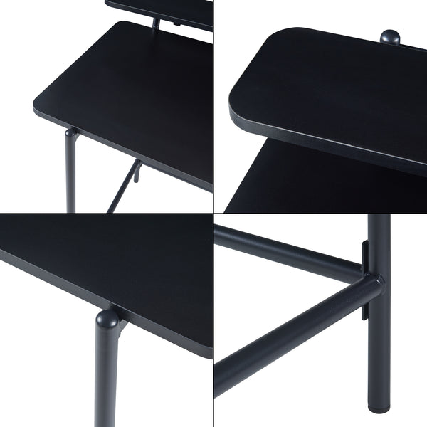 Bureau Samnanger 120x55x88 cm zwart [en.casa]