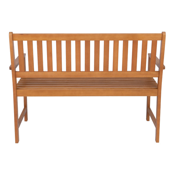 Banc de jardin pour 2 personnes Canzano bois d'eucalyptus 120 x 58 x 90 cm naturel casa.pro