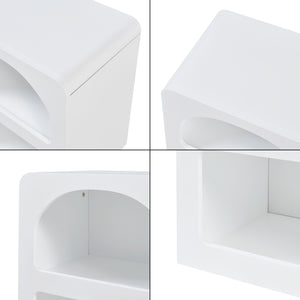 Table d'appoint Vågå 45 x 40 x 30 cm blanc [en.casa]