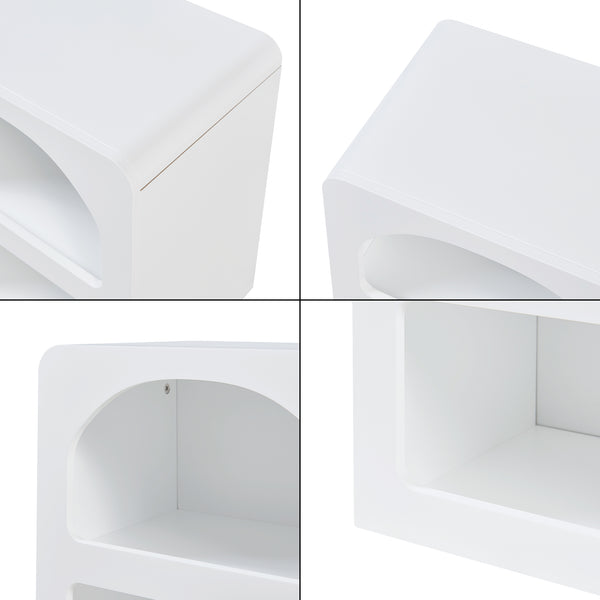Table d'appoint Vågå 45 x 40 x 30 cm blanc [en.casa]