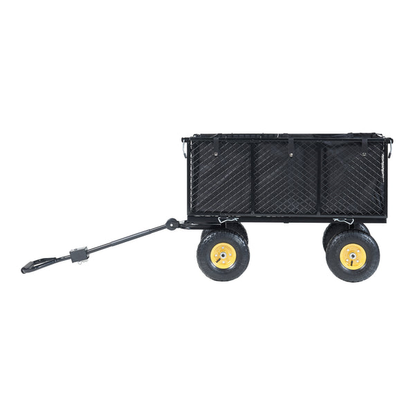 Bolderkar Corropoli 112x51x71 cm zwart en geel pro.tec