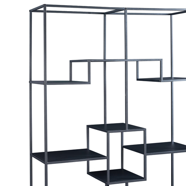 Boekenkast Råde open kast metaal 180x100x35 cm zwart [en.casa]