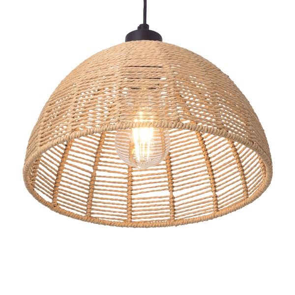 Design hanglamp Romsey E27 zwart en beige lux.pro