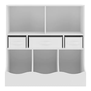 Bibliothèque pour enfants Vastesa 75 x 80 x 40 cm blanc [en.casa]