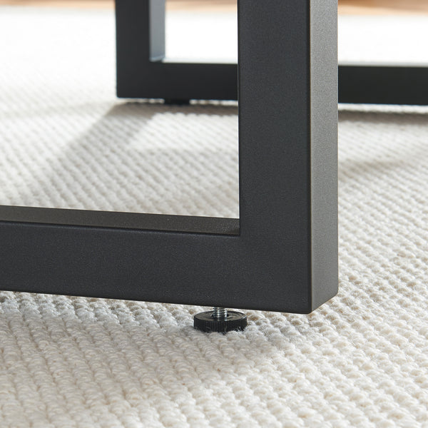 Lot de 2 pieds de table Lunderskov acier 35 x 50 cm noir [en.casa]