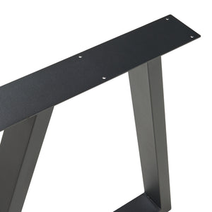 Stalen onderstel Lyngby set van 2 tafelpoot 72x70 cm zwart [en.casa]