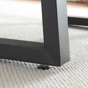 Lot de 2 pieds de table Marstal acier 42 x 40 cm noir [en.casa]