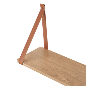 Lot de 2 étagères murales Utsira de tailles différentes marron effet chêne [en.casa]