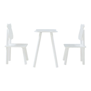 Ensemble de table et 2 chaises pour enfants Panjang blanc [en.casa]