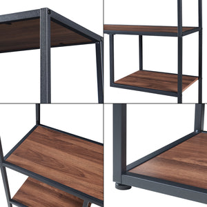 Étagère autoportante Østre 180 x 83 x 34 cm noir effet noyer [en.casa]