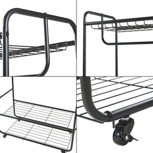 Portant à vêtements Vestvågøy acier 176 x 90 x 40 cm noir [en.casa]