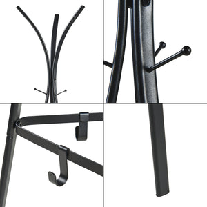 Kledingrek Vevelstad kapstok 181x52,5x52,5 cm zwart [en.casa]