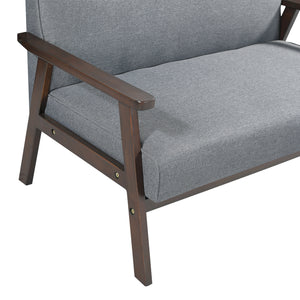 Canapé 2 places Kinda 121 x 69 x 75 cm gris [en.casa] 