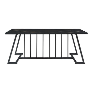 Table basse Nospoo acier aspect marbre noir [en.casa]

