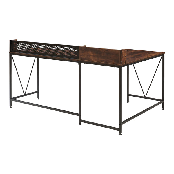 Bureau Frelvepirg 165 x 110 x 90 cm noir effet noyer [en.casa]