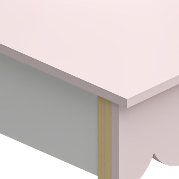 Kaptafel met stoel Vestnes 93x56x36 cm roze en wit [en.casa]