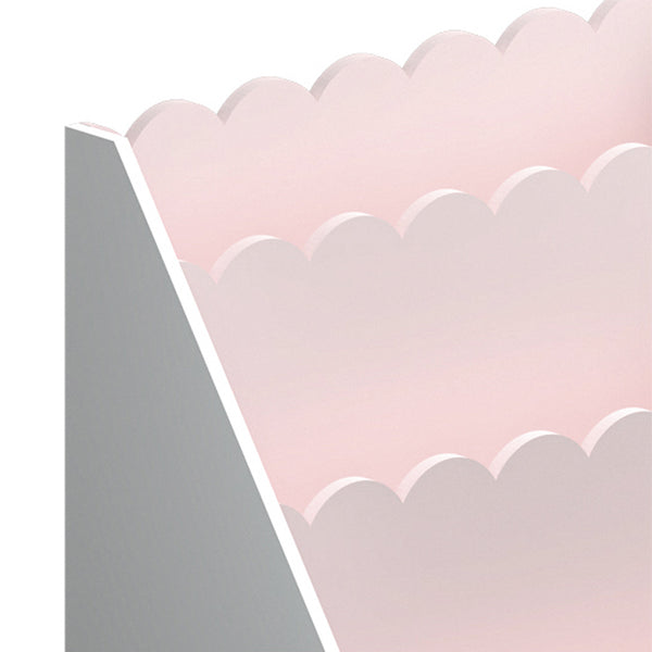 Kinderboekenkast Vestnes 48x61x30 cm roze en wit [en.casa]