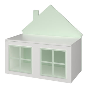 Speelgoedkist Vipsali 56x60x33 cm mintgroen en wit [en.casa]