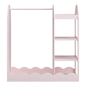 Portemanteau pour enfants Vestnes 100 x 94 x 38 cm rose [en.casa]