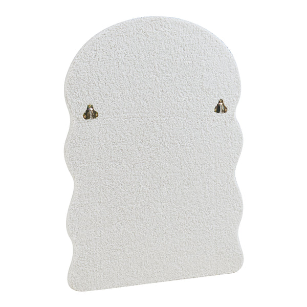 Wandspiegel Brummen rechthoekig 80x60 cm wit [en.casa]