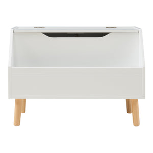 Speelgoedkist Aavanrar opbergkist wit en naturel 60x30x43 cm [en.casa]