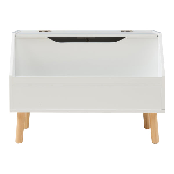 Speelgoedkist Aavanrar opbergkist wit en naturel 60x30x43 cm [en.casa]