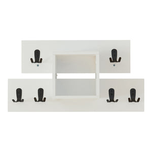 Wandkapstok Vänd 32x60x14 cm wit en zwart [en.casa]