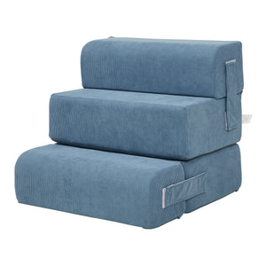 Escalier pour animaux Joelerhatra 45 x 50 x 45 cm bleu [en.casa]