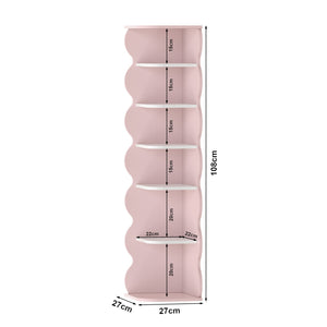 Kinderschoenenrek Vestnes 108x27x27 cm roze en wit [en.casa]
