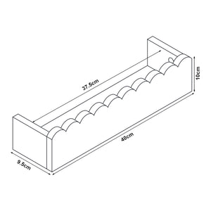Set de 2 étagères murales pour enfants Vestnes 40 x 10 x 10 cm rose [en.casa