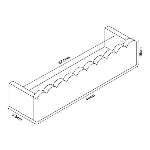 Set de 2 étagères murales pour enfants Vestnes 40 x 10 x 10 cm rose [en.casa