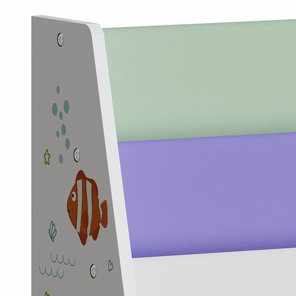 Kinderboekenkast Hornnes Aqua Dream motief 60x62x28 cm [en.casa]