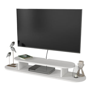 Meuble TV Targema mural 120 x 30 x 16 cm blanc [en.casa] 