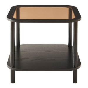 Salontafel Latama 51x51x45 cm zwart en brons [en.casa]
