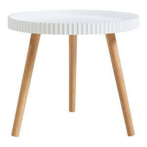 Table d'appoint Bongard 50 x 45 cm blanc naturel [en.casa]