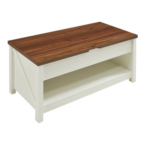 Table basse Kasama 110 x 55 x 54 cm effet noyer blanc [en.casa]