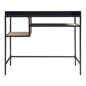 Bureau Belana 100 x 43 x 82 cm noir / effet chêne [en.casa] 