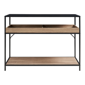 Consoletafel Belana 110x40x80 cm zwart en eikenkleurig [en.casa]