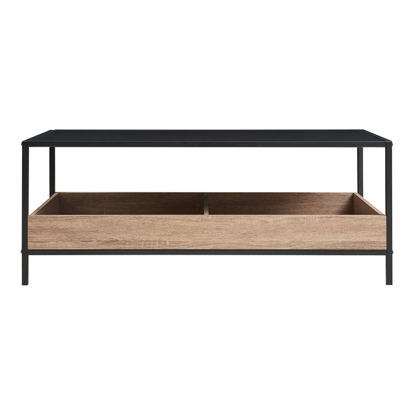 Table basse Belana 100 x 48 x 39 cm noir effet chêne [en.casa]
